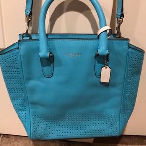 Aqua blue coach purse